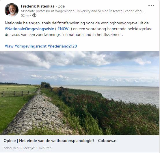 Zand- en natuurproject IJsselmeer: steun vanuit wetenschappelijke hoek